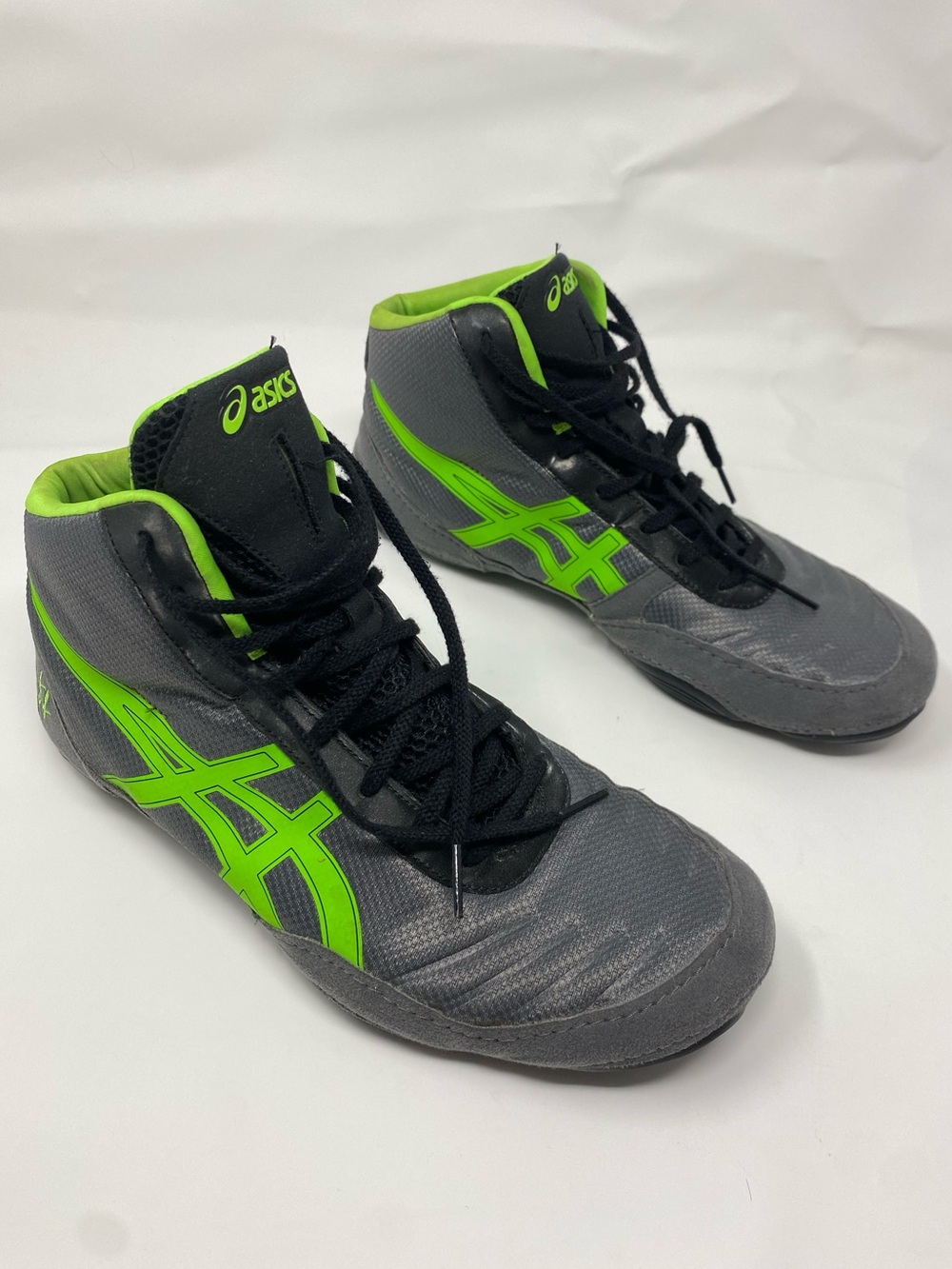 Asics Jordan Burroughs Elite V2.0 Wrestling Shoes Men’s Size 10 Green Grey